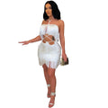 Strap tassel dress for women