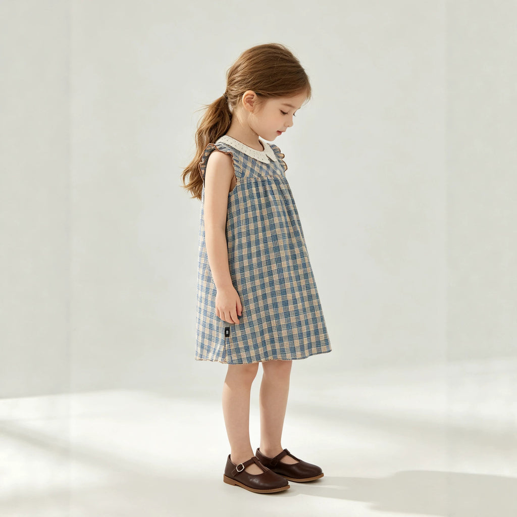 Cute Checkered Dress for Kids
