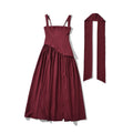 Dress with Side Slit for Women Elegant and Slimming Dress