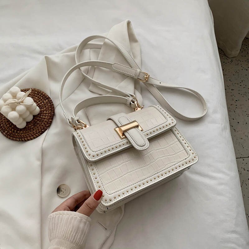 Female Fashion Travel Totes Crossbody Bags Stone Pattern Small Bag PU Leather Crossbody Bags For Women Shoulder Handbags