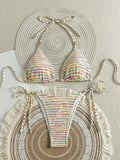 Striped Special Fabric Bikini