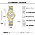 MISSFOX 2030 Butterfly Women Watches Luxury Brand Big Diamond 18K Gold Watch Waterproof Special Bracelet Expensive Ladies Wrist Watch