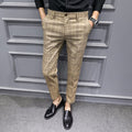British Style Dress Suit Pant Man New Plaid Suit Pant Men Designer Gentlemen Business Casual Work Pant Trousers