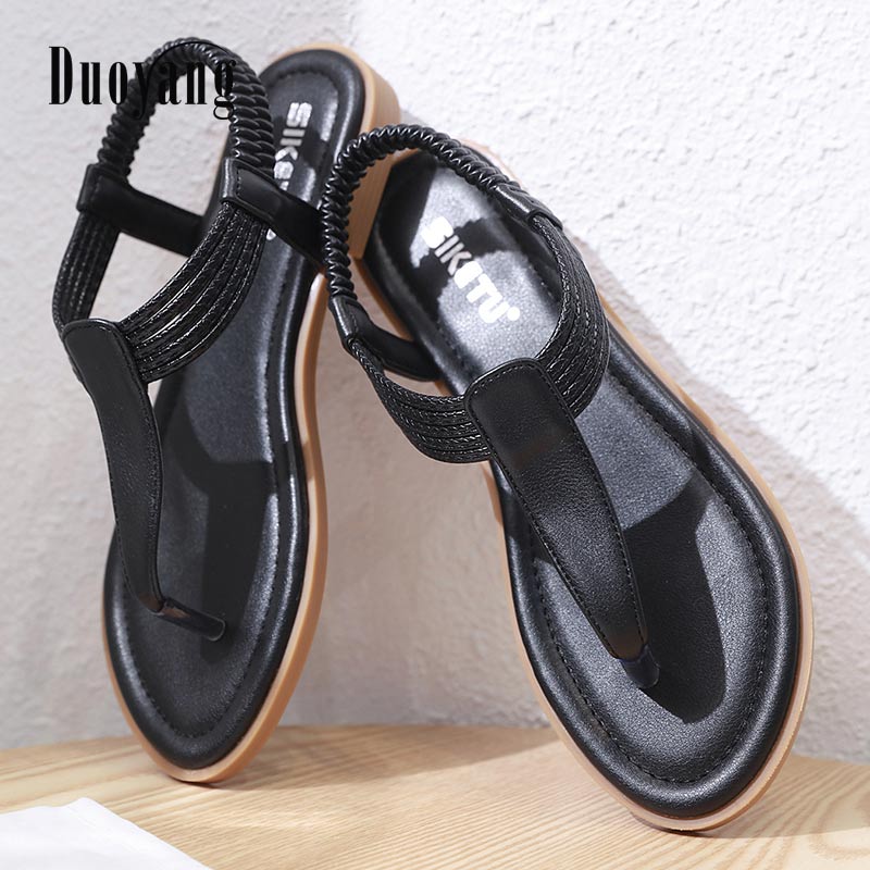 Elastic strap pu sandals women platform shoes solid classic  casual shoes women sandals summer female sandal deals