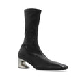 European and American new fashion women's sexy square head slimming leg wrap special-shaped medium heel slimming boots elastic long boots for women