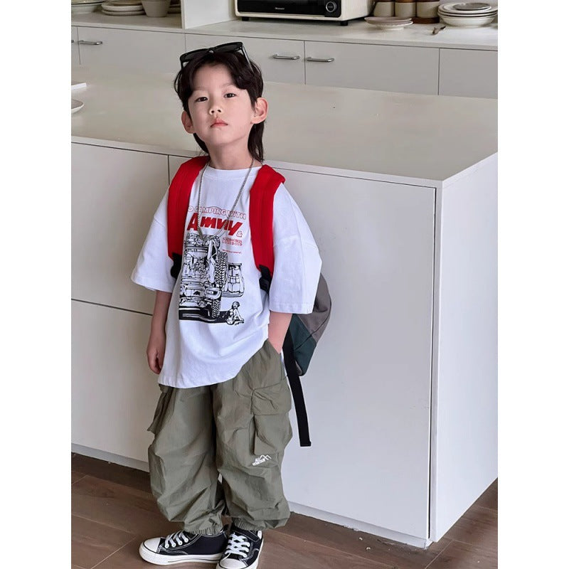 Cartoon Print T-Shirt for Kids