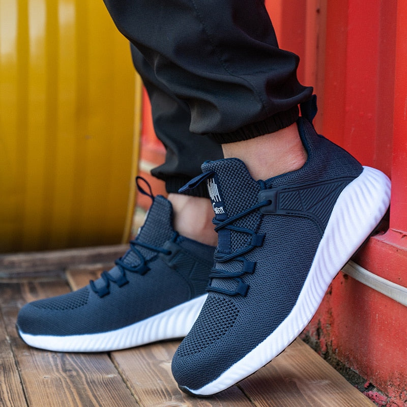 Safety Shoes Men Women Steel Toe Boots Indestructible Work Shoes Light Breathable Work Sneakers Men Protective Shoes Boots