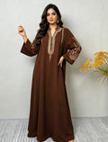Elegant Embroidered Long Robe Dress for Women Dress