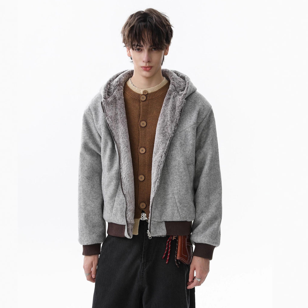 Zipper hooded sweatshirt for men