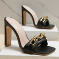 High Heeled Sandals Women Wear With Chain Fish Mouth Stiletto Heels European And American Sandals And Slippers
