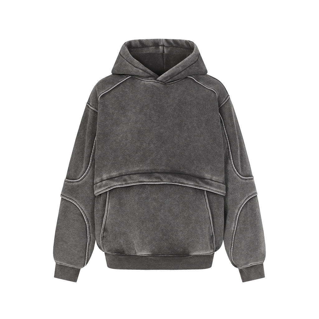 Washed hooded sweatshirt for men