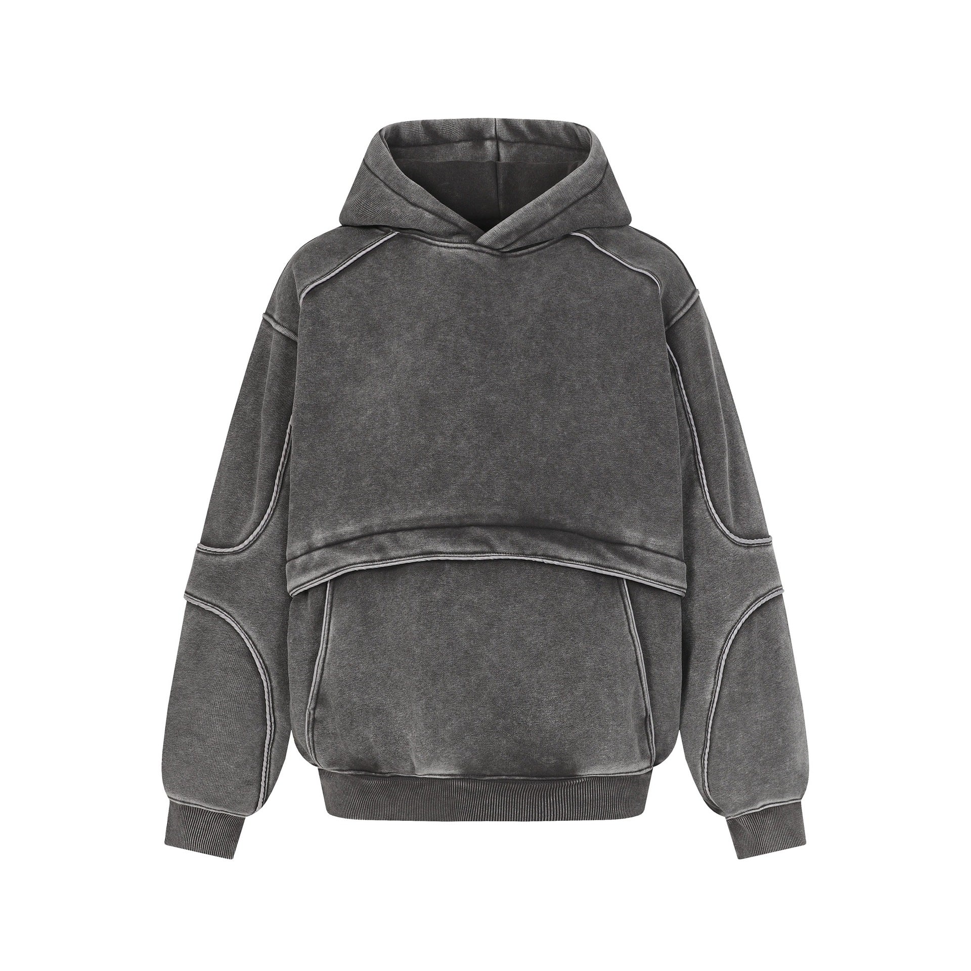 Washed hooded sweatshirt for men
