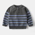 Striped knitted sweater for baby