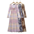 Mesh printed dress for women