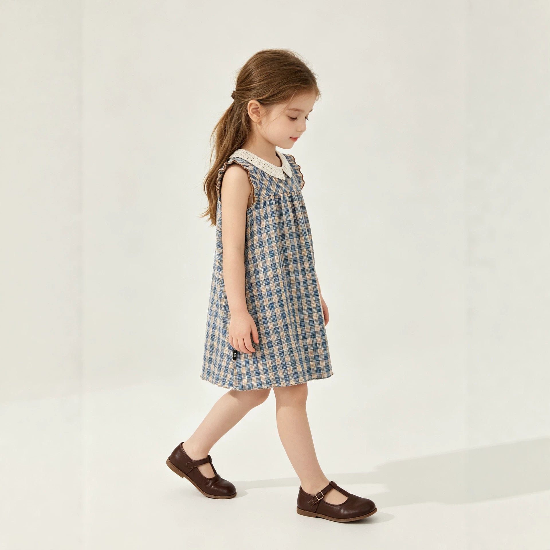 Cute Checkered Dress for Kids