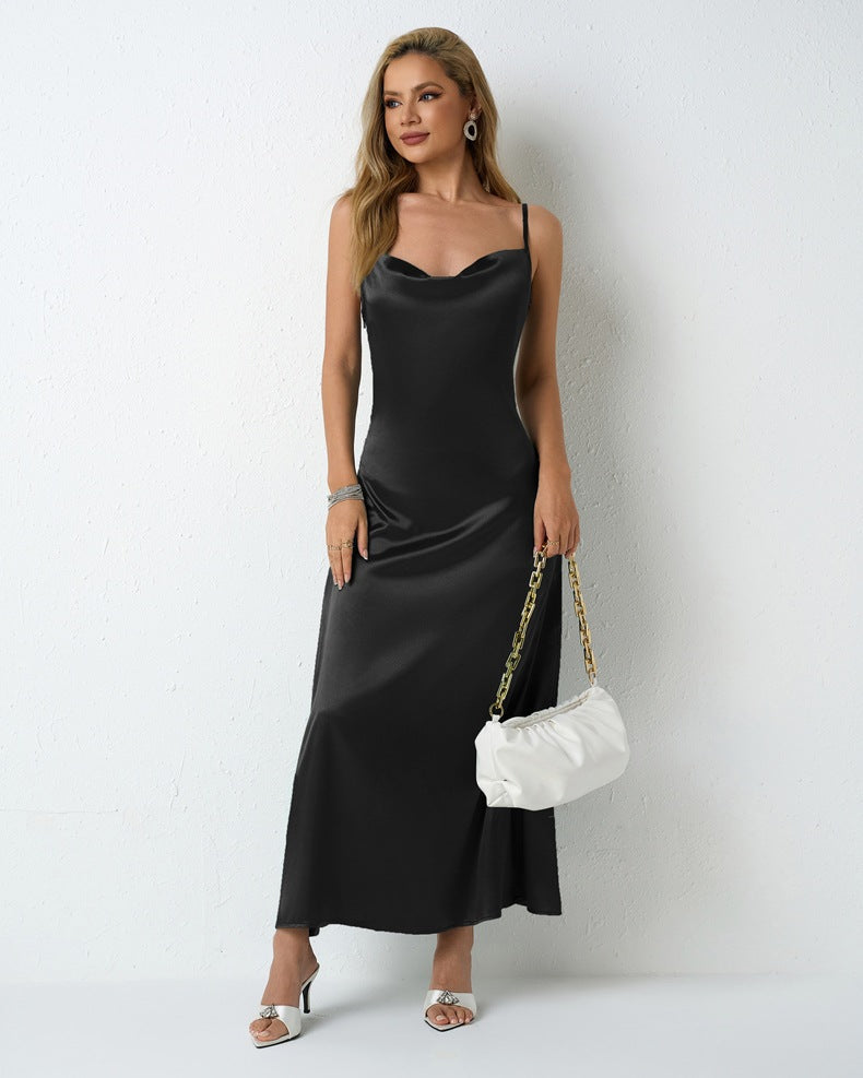 Pleated sleeveless dress for women