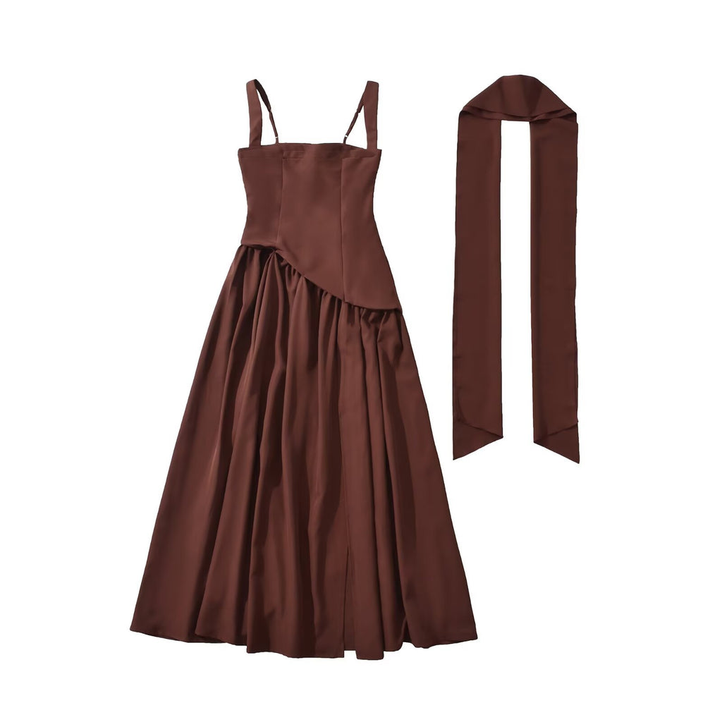 Dress with Side Slit for Women Elegant and Slimming Dress