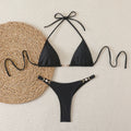 Hanging neck tie hardware accessories nylon bikini