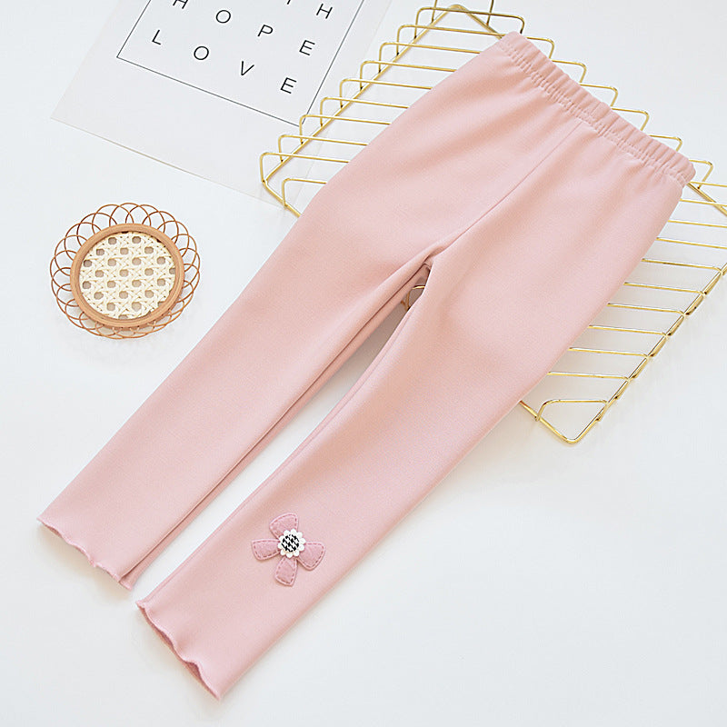 Baby leggings with thickened fleece