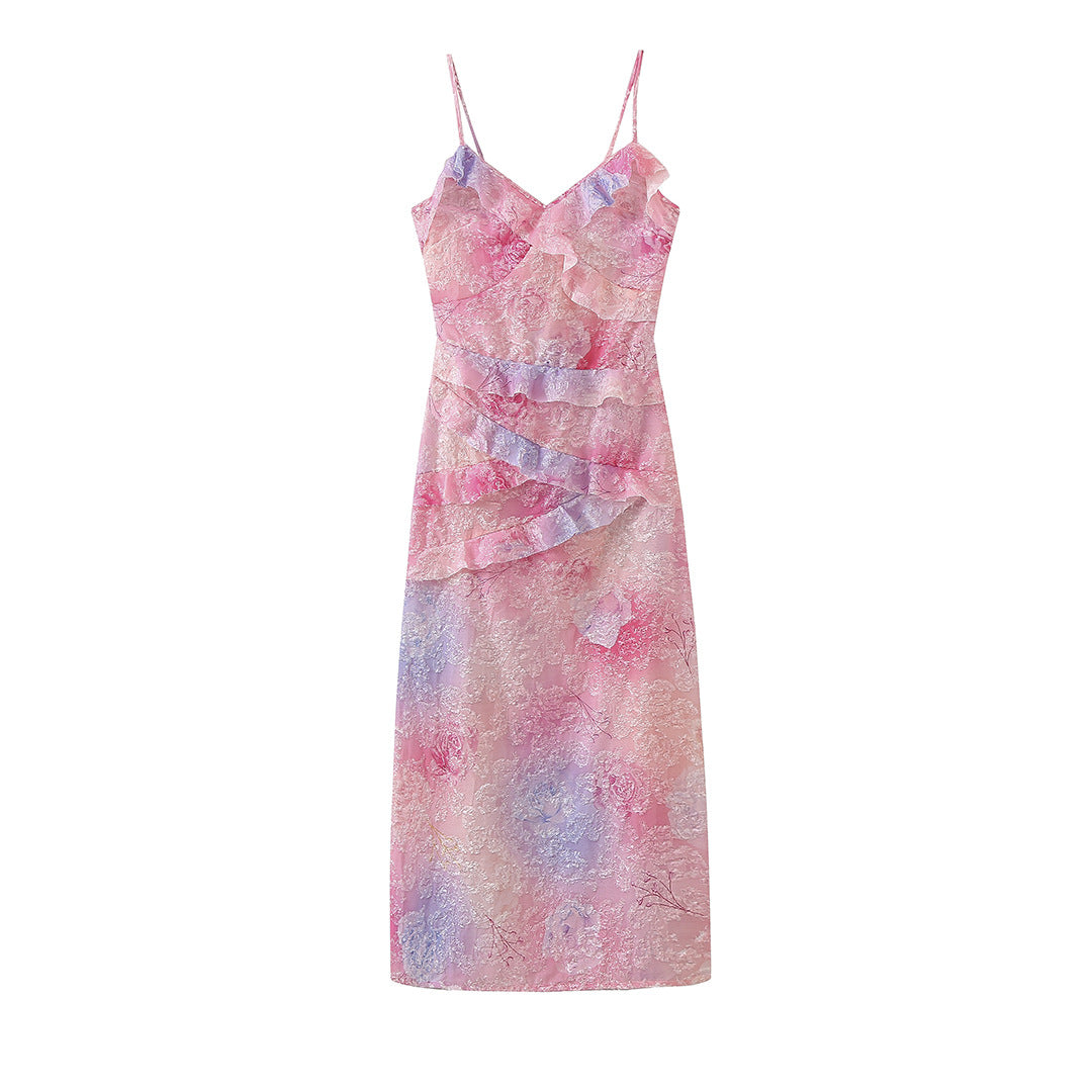 Long dress with camisole for women