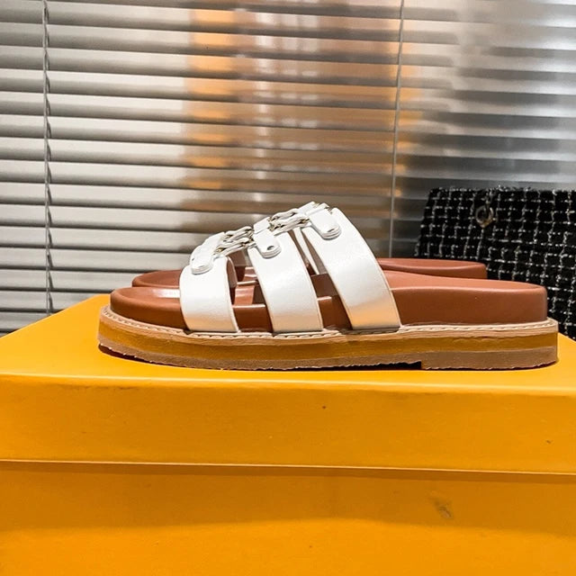 Rome Sandals Women Summer Sandals Size 35-41 Women Open Toe Back Strap Flat Platform Beach Sandals Bohemian Girl's Shoes