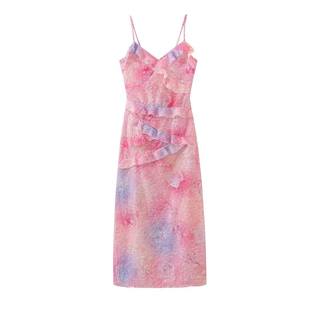 Long dress with camisole for women