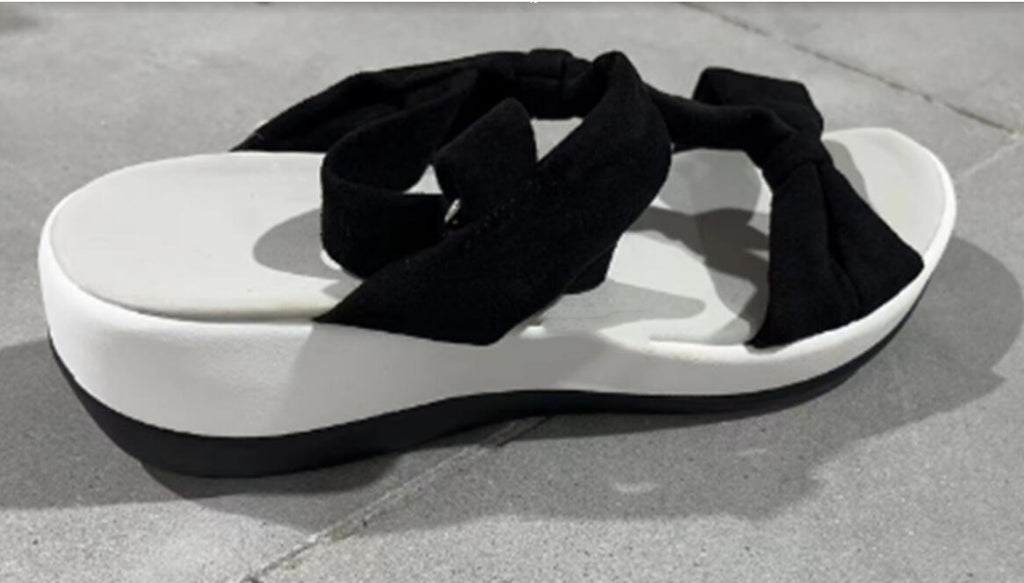 Summer Sandals Women Casual shoes Solid Color Bow Retro Ladies Outdoor Beach Flats Femme sandals Shoes for Women sandalias