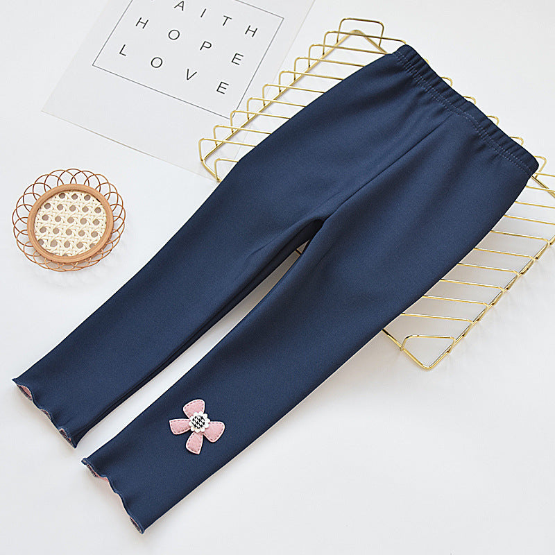Baby leggings with thickened fleece