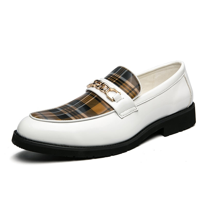 Italian  Luxury Leather Shoes for Men  Loafers  Casual Men Shoes Slip-on British Style Striped Soft  Shoes Moccasins New Product