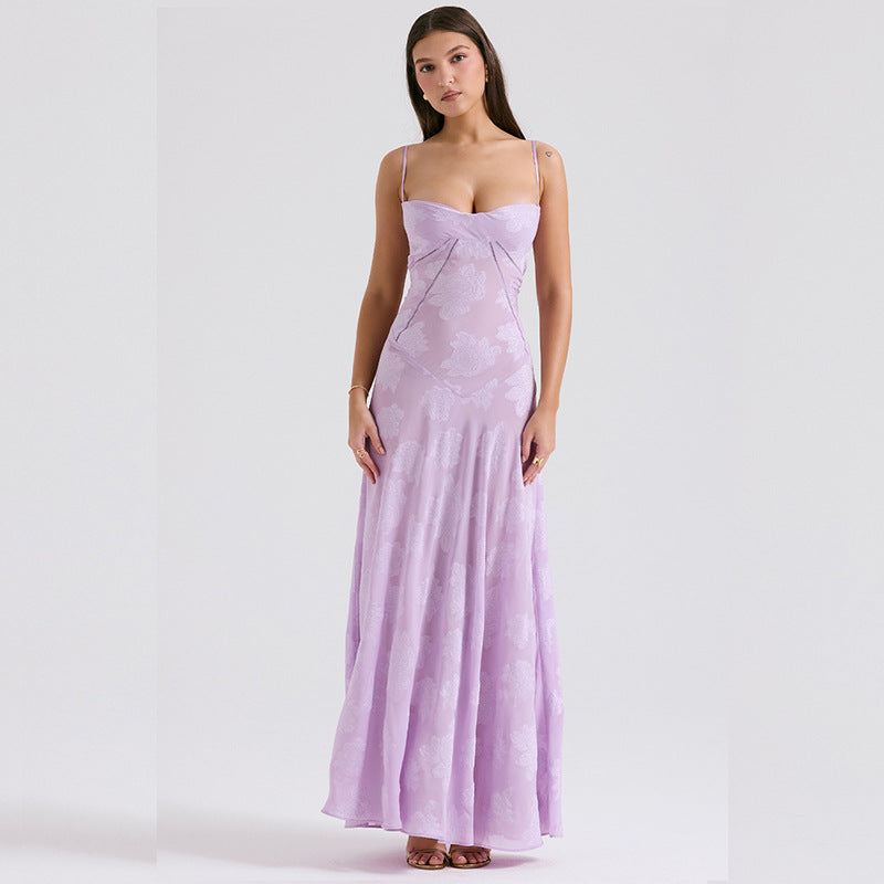 Backless dress sexy square neck dress for women