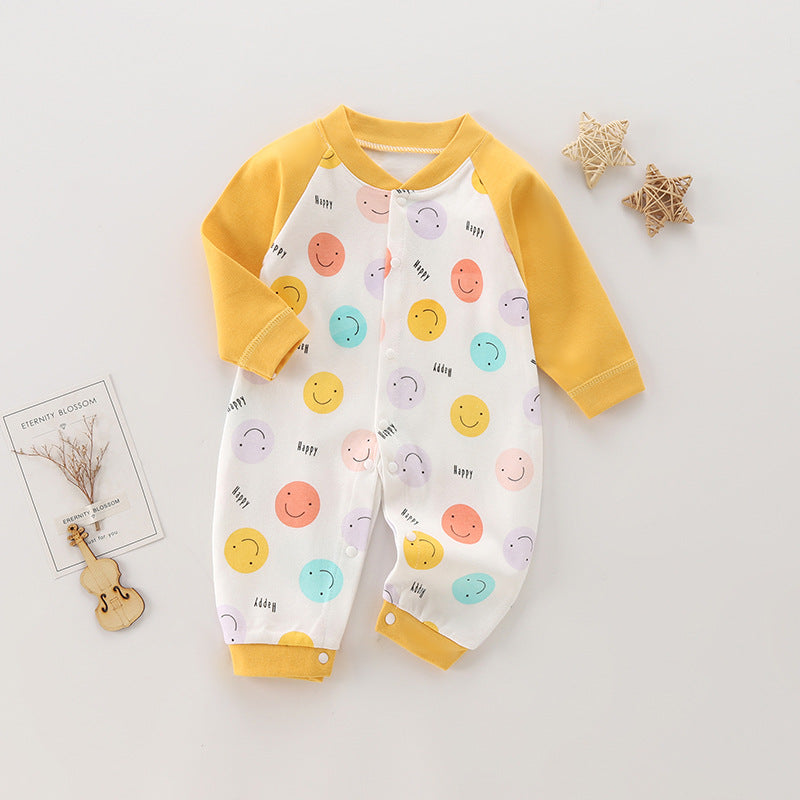 Long sleeved baby jumpsuit