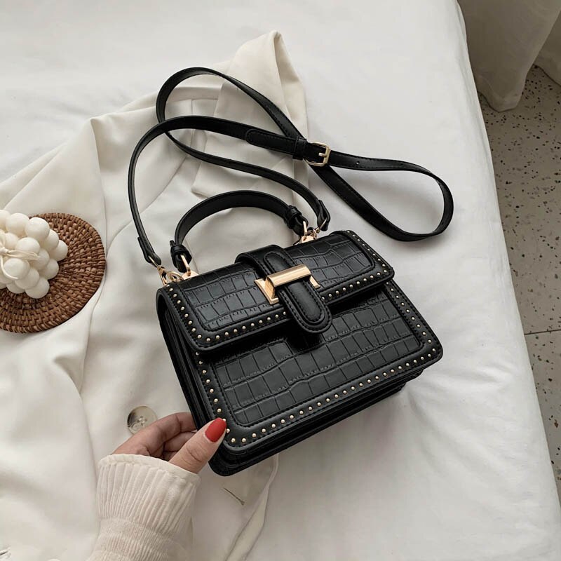 Female Fashion Travel Totes Crossbody Bags Stone Pattern Small Bag PU Leather Crossbody Bags For Women Shoulder Handbags