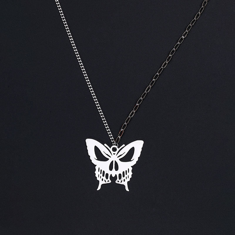 Fashion gothic style neck necklace butterfly suspension pendant men and women couple women necklace jewelry accessories