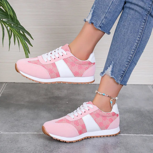 Breathable Women's Sneakers Lightweight Leisure Tennis Shoes for Women Flower Design Luxury Shoes Comfort Fashion Platform Shoes
