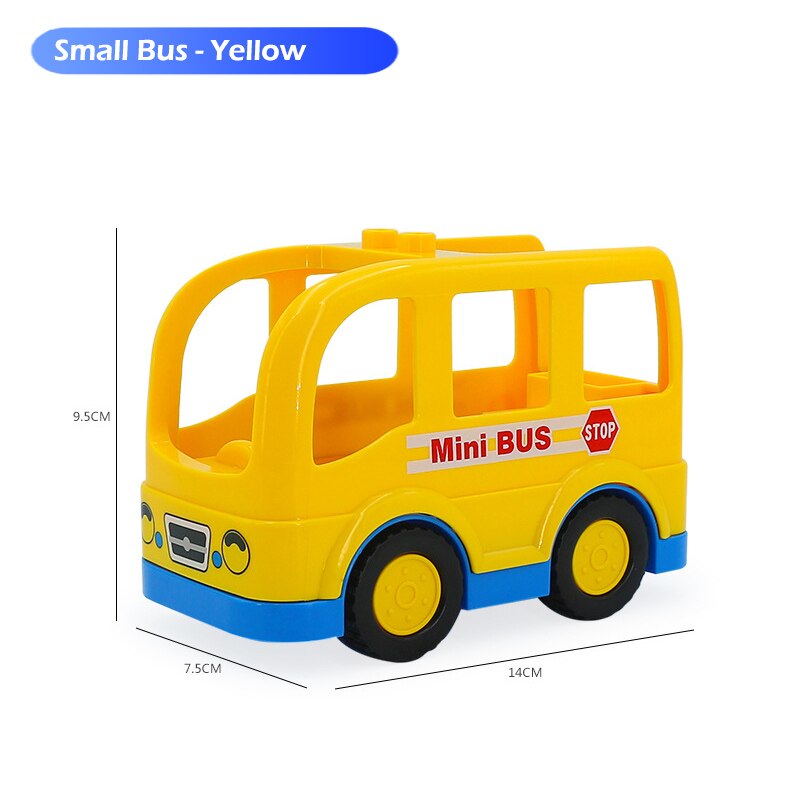 DIY Big Size Building Blocks Accessories Car Truck Plane Motorcycle Vehicle Bricks Compatible Duplos Parts Kids Toys Gift