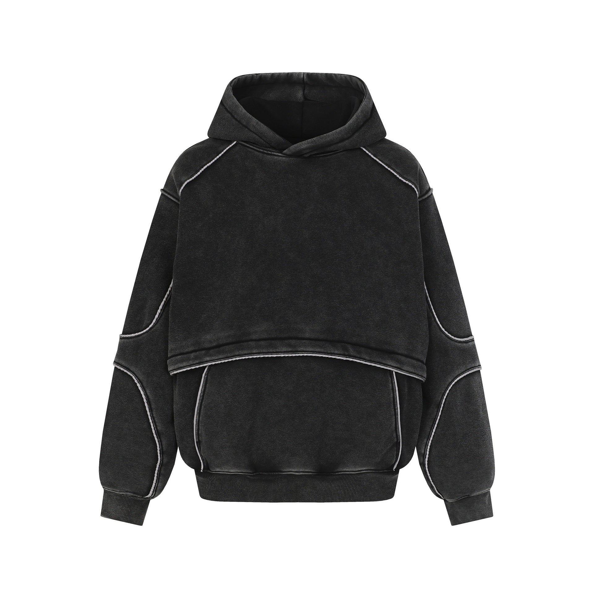 Washed hooded sweatshirt for men