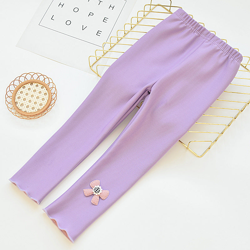 Baby leggings with thickened fleece