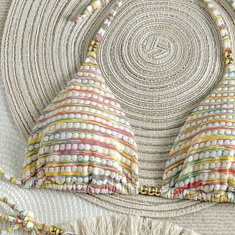 Striped Special Fabric Bikini