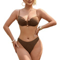 Special textured fabric split swimsuit