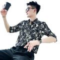 Summer Lightweight Men's Short Sleeve Shirt, Casual Cool and Stylish, High-Quality Dress Shirt, Fashionable Half-Sleeve Shirt for Men