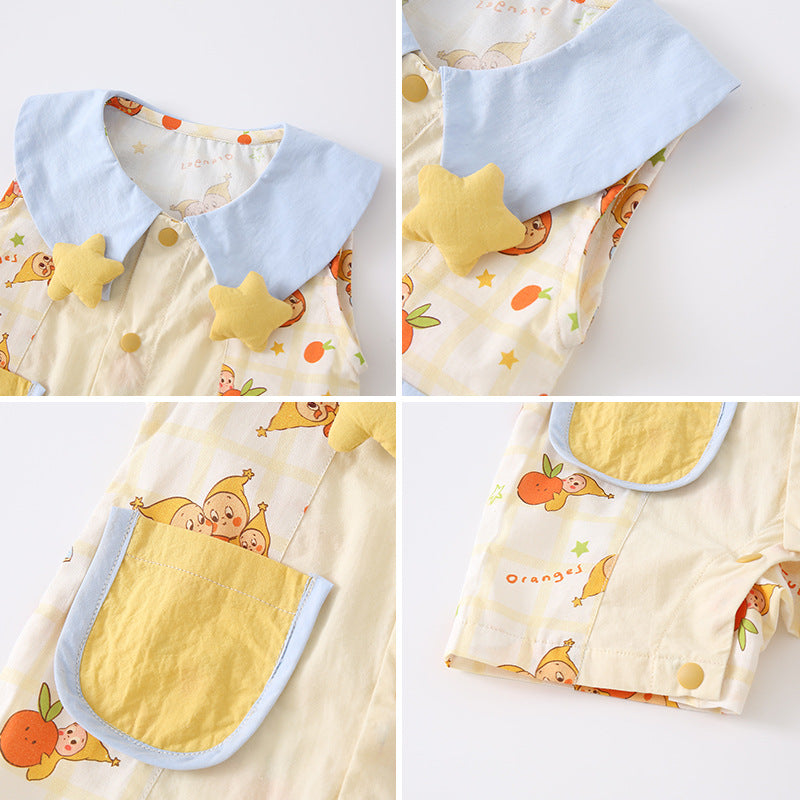 Baby Cartoon Sleeveless Romper