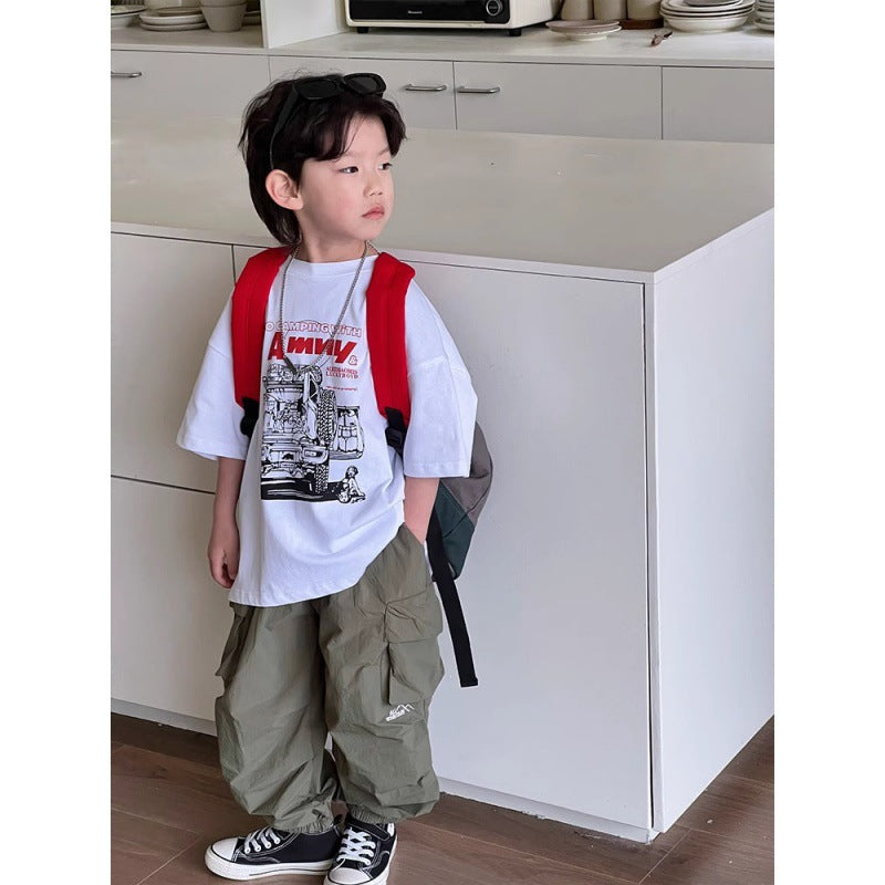 Cartoon Print T-Shirt for Kids