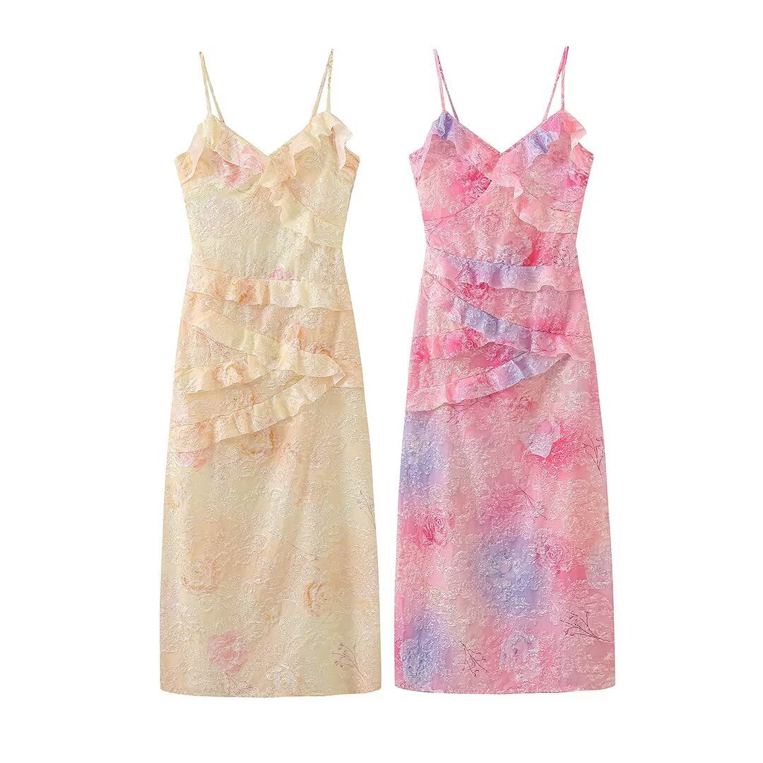 Long dress with camisole for women